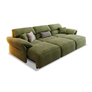 Lit multifonctionnel de style italien vert en tissu anti-rayures rétractable - Product Image 1