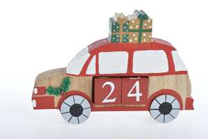 Eaglegifts artigianato in legno Di Natale Conto Alla Rovescia numero di Blocchi di Legno avvento calendario da tavolo della decorazione della casa - Product Image 6