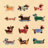 Badges ronds thermocollants personnalisés en feutre non tissé brodé avec sequins faits main et forme en caoutchouc 3D pour décorations de chapeaux et vêtements