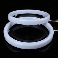 Nouvelles ampoules LED COB pour feux de brouillard, anneaux halo Angel Eyes, couleurs blanc, jaune, rouge, 80MM, 12V, avec couvercle en latex pour feux de jour de voiture
