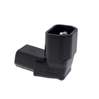 Adaptateur d'extension d'alimentation IEC mâle C14 vers femelle C13 à angle droit 90 degrés, pour PDU UPS, 3 broches, 250V 10A, connecteur IEC320, protection contre les surcharges