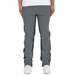 Personalizado de alta calidad Jogger de peso pesado de algodón en blanco de gran tamaño pantalones acampanados de piernas rectas de lana lavado ácido hombres pantalones de chándal - Product Image 1