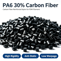 Granulés XiangLong noirs 30 % en fibre de carbone renforcée PA6 C3021 pour extrusion de filament d'impression 3D FDM, outillage industriel du Shandong