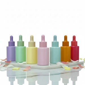 Matte Colored Cosmetic <b>Empty</b> Facial Serum Essential Oil Glass Dropper Bottle with <b>Box</b> Packaging Customize and logo for 1oz 2oz - Product Image 6