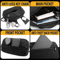 Tas pinggang anti bau, Tas Pinggang Mini tahan bau dengan kunci Stash Bros