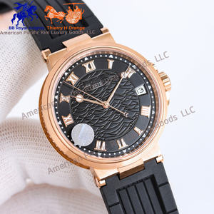 Montre mécanique automatique de luxe Bre-guet 2025 avec logo personnalisé, style couple d'affaires, acier 904, verre saphir, même style Ronda - Product Image 5