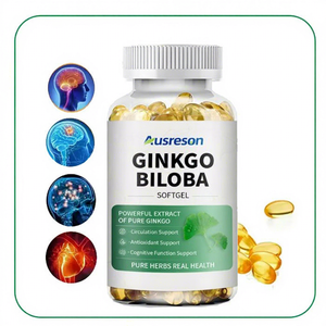 Ausreson Bulk Ginseng <span class=keywords><strong>Ginkgo</strong></span> Biloba Softgel <span class=keywords><strong>Capsule</strong></span> 1000Mg Hersenen-Energiesupplementen 120 Mg 500Mg <span class=keywords><strong>Ginkgo</strong></span> Biloba Zachte <span class=keywords><strong>Capsule</strong></span> - Product Image 2