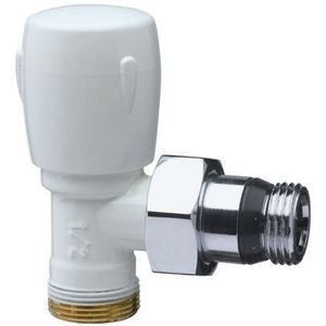 Valvola Angolare Manuale Bianca da 1/2\" per Controllo Acqua e Gas - Product Image 1