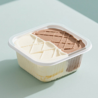 Boîtes en plastique personnalisées de taille de magasin de boissons froides de supermarché emballage de boîte en plastique de crème glacée de dessert avec des couvercles pour des sucreries