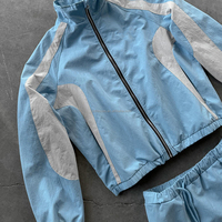 Ensemble de survêtement de course en plein air pour hommes, coupe-vent imperméable léger de haute qualité en polyester, taille plus, OEM