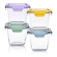 Boîte à lunch portable grande capacité pour la maison, bol à soupe en verre portable, tasse à thé avec couvercle, résistant aux hautes températures, compatible micro-ondes