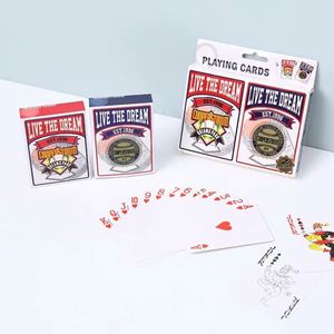 Cartas de Póker de PVC con Logotipo Personalizado al por Mayor, Cartas de Póker de Plástico Sublimadas, Lavables, Negras, Impermeables, de Lujo, para Publicidad - Product Image 2