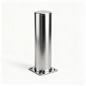 عمود معدني مصنوع حسب الطلب بتقنية التصنيع بالتحكم الرقمي بالحاسوب |   عمود أمان من الفولاذ المقاوم للصدأ/الألمنيوم |   مصنع حواجز الحماية من الاصطدام حسب الطلب مع شعار مخصص - Product Image 1