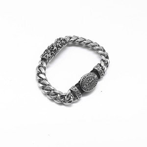 yunnique Men's Tibetan Silver Chain <b>Bracelet</b> Black <b>Leather</b> Cord Cross Design Gift Jewelry - Product Image 3