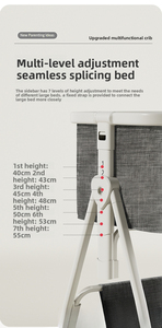 Lit Cododo Pliable Multifonctionnel Portable pour Bébés de 0 à 3 Ans, Lit d'Appoint pour Nouveau-nés, Lit Grand Format à Raccorder – Vente Flash - Product Image 4