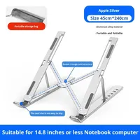 Support pour ordinateur portable en aluminium réglable à 7 niveaux compatible avec les supports et supports de bureau pour ordinateurs portables de 9 à 15.6 pouces
