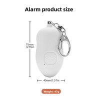 Alarme personnelle rechargeable exclusive avec lampe torche LED, porte-clés, lumière puissante, anti-agression, gadget d'autodéfense pour femmes