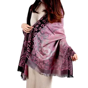 Mais outros lenços xale mágico 70 30 paisley xailes do pashmina com novo design lenço de seda cashmere