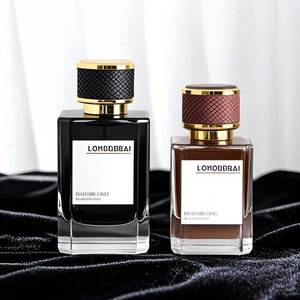 Nuevo Frasco de Perfume Cuadrado Negro Degradado de Lujo, 30ml 50ml 100ml, Frasco de Perfume de Vidrio Personalizado para Hombre con Tapa de Cuero - Product Image 5
