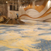 Tapis Axminster sur mesure de luxe pour projets hôteliers commerciaux, antidérapant, résistant aux taches, 4 m de large, pour hall d'entrée et salle de banquet, tapis mur à mur