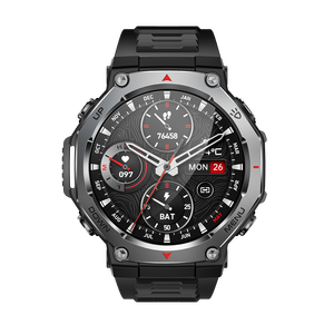 Montre connectée DF KT85 avec écran AMOLED, lampe torche puissante, étanche 5ATM, bracelet en silicone, appels Bluetooth, application de suivi d'activité - Product Image 5