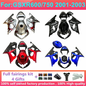 Kit de carénage complet pour moto compatible avec GSXR600 GSXR750 Gsx600r Gsx750r <span class=keywords><strong>GSXR</strong></span> 600 <span class=keywords><strong>750</strong></span> <span class=keywords><strong>2001</strong></span> 2002 2003 K1 Kits de carénages 01 02 03 Zxmt - Product Image 2