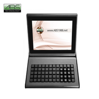 Лидер продаж: POS-система ABS MINI10 с двумя сенсорными экранами 10.1 дюйма, клавиатурой, Intel J1900, разрешением 1024x768 DPI, SSD 256 ГБ, Wi-Fi 6, Bluetooth 5.2