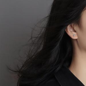 Wholesale Trendy Geometric <b>Mini</b> Crystal Stud Earrings Custom Gold-Plated Unisex Fashion Jewelry with Zircon Brass <b>Gift</b> - Product Image 5