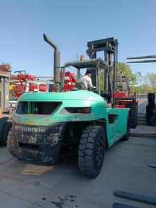 Used Mitsubishi FD160 Diesel <b>Forklift</b>, Original Japan 16 Ton Heavy Counterbalance <b>Forklift</b> For Port And Steel Cargo Handling - Product Image 1