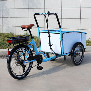 Elektrisches Lastenfahrrad mit Pedalen, Hollandrad, 3-Rad Familien-Lastenrad, Bakfiets-Anhänger, E-Cargo-Bike für Hunde und Katzen - Product Image 3