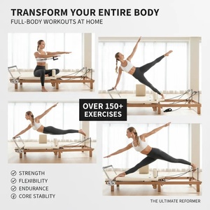 CZFIT Source Factory - Reformer de Pilates de Madera Multifuncional y Duradero, Plegable, para Ejercicios de Yoga y Pilates, para Gimnasio y Fisicoculturismo - Product Image 5