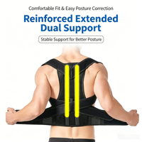 Correcteur de posture dorsal réglable pour hommes et femmes, soutien dorsal respirant en maille, soulage la fatigue des épaules, du cou et du dos