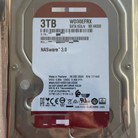 قرص صلب جديد WD30EFRX سعة 3 تيرابايت من سلسلة Red Plus للاستخدام المكتبي والتخزين الشبكي الداخلي، بسرعة دوران 5400 دورة في الدقيقة، واجهة SATA 6 جيجابت/ثانية، ذاكرة تخزين مؤقت 64 ميجابايت، مقاس 3.5 بوصة