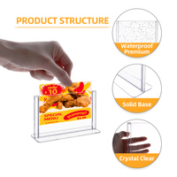 Porte-affiches en plastique double face en plexiglas transparent pour restaurant, bureau, magasin, maison, cadre photo, affichage