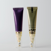 Tubes sur mesure avec applicateur métallique Récipient de lotion douce pour crème pour les yeux Lotion pour le visage Ball Roller Massage Abl Squeeze Tube