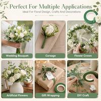 Ruban adhésif floral en papier crépon texturé vert pour fleurs fraîches et mariages