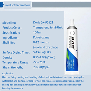 DX-9012T FDA Được Phê Duyệt Trong Suốt Silicone Cao Su Cấp Thực Phẩm Chất Lỏng Keo Cho LED Điện Tử Bảng Cung Cấp Điện Silicone Liên Kết - Product Image 4