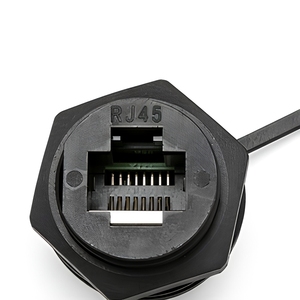 ปลั๊กอีเธอร์เน็ตแบบวงกลม RJ45 ตัวผู้ สำหรับติดตั้งบนแผงวงจร ป้องกันน้ำ IP67 <span class=keywords><strong>CAT6</strong></span> 8P8C พร้อมฝาครอบกันฝุ่น สำหรับติดตั้งบน PCB - Product Image 3