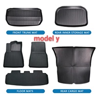 Tapis de voiture TPE tout temps pour 2022 Tesla Model S Tapis de sol de voiture personnalisé pour Plaid Model S Tapis de coffre Accessoires