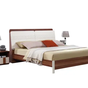 Современная мебель для дома по конкурентоспособной цене, кровать из мдф со светодиодной подсветкой