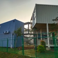 Fournisseur de maisons mobiles personnalisées, maison préfabriquée en conteneur, 20 pieds, 40 pieds, maison modulaire portable à deux étages, maison en conteneur à plat