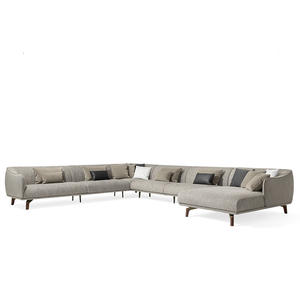 Divani di Lusso Italiani per Soggiorno, Mobili di Alta Gamma, Divano in Velluto, Set di Divani di Lusso a Forma di L di Foshan - Product Image 2