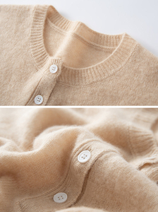 <span class=keywords><strong>Pull</strong></span> en <span class=keywords><strong>cachemire</strong></span> et laine mélangée pour <span class=keywords><strong>femme</strong></span>, coupe ample, avec boutons aux épaules, fabrication sur mesure - Product Image 5