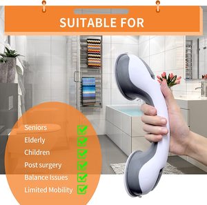 Der Bestseller von guter Qualität Doppelkopf Badezimmer Vakuum Saugnapf Dusch griff Saug Haltegriff für Sicherheits zubehör - Product Image 5