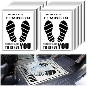 Tapis de sol de voiture en papier imperméable Frienda, 500 pièces, couvre-pieds jetables en film plastique (blanc, 20*15 pouces) - Product Image 1