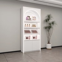 M2 Display Modern White Kosmetik Vitrine LED Parfüm Display Beauty Salon Showcase Shop Design Spa Showcase Stand