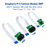 Module caméra IMX219 pour Raspberry Pi 5, 8MP, 3280 x 2464, vision de nuit non intégrée ou vision de nuit disponible en option, lumières IR