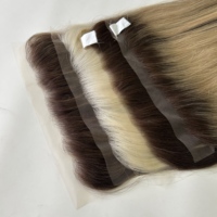 Listo para enviar: Topper de cabello humano con encaje HD 12x2, línea de cabello frontal estilo libre con cordón ajustable para cabello recesado, transpirable