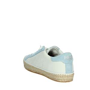 Baskets Donna Blanches et Bleu Clair, Espadrilles Plates pour Femmes, Taille 35 - Product Image 2