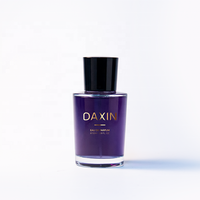 Vente en gros de flacons de parfum vides de 50ml design de luxe pulvérisateur à pompe de sérigraphie en verre noir diffuseur d'emballage OEM unique